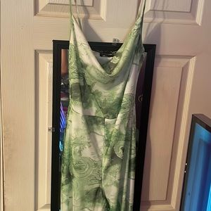 Cowl green dragon jumpsuit